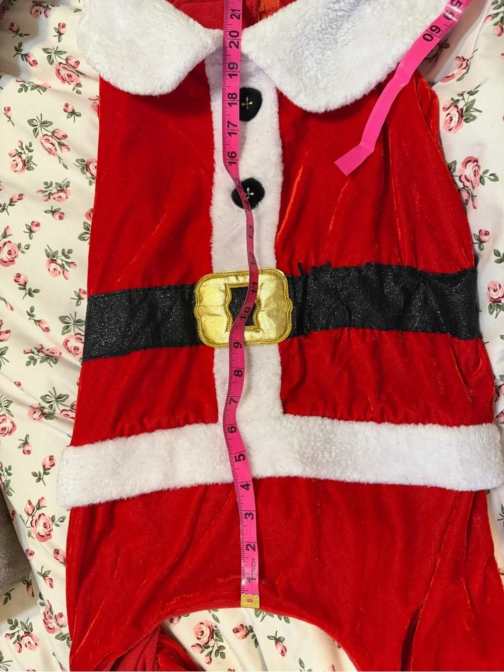Doggie Santa Costume Set - Red & White Holiday Outfit
